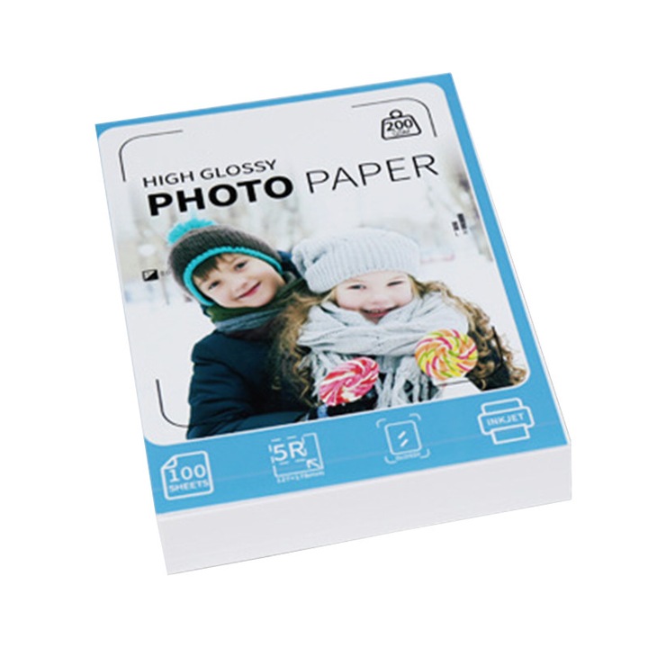 Пакет от 100 листа фотохартия Premium Glossy, EYUSALL, 5R, 13x18 cm, 200g/m2