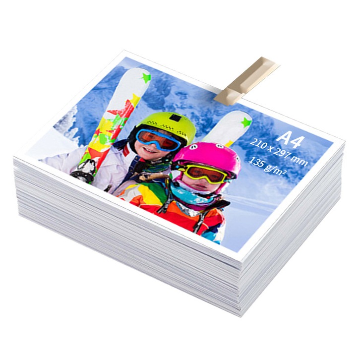 Пакет от 100 листа фотохартия Premium Glossy, EYUSALL, A4, 135g/m2