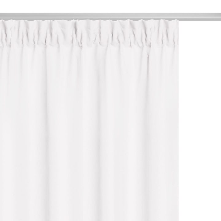 Завеса, Полиестер, Всекидневна, 140x270, Бяла