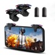 Butoane metalice speciale de gaming, pentru toate iPhone si majoritatea telefoanelor Android, Usor de utilizat, Pentru PUBG/Fortnite, CU 2 x Manusi gaming, OUYLAF, Negru