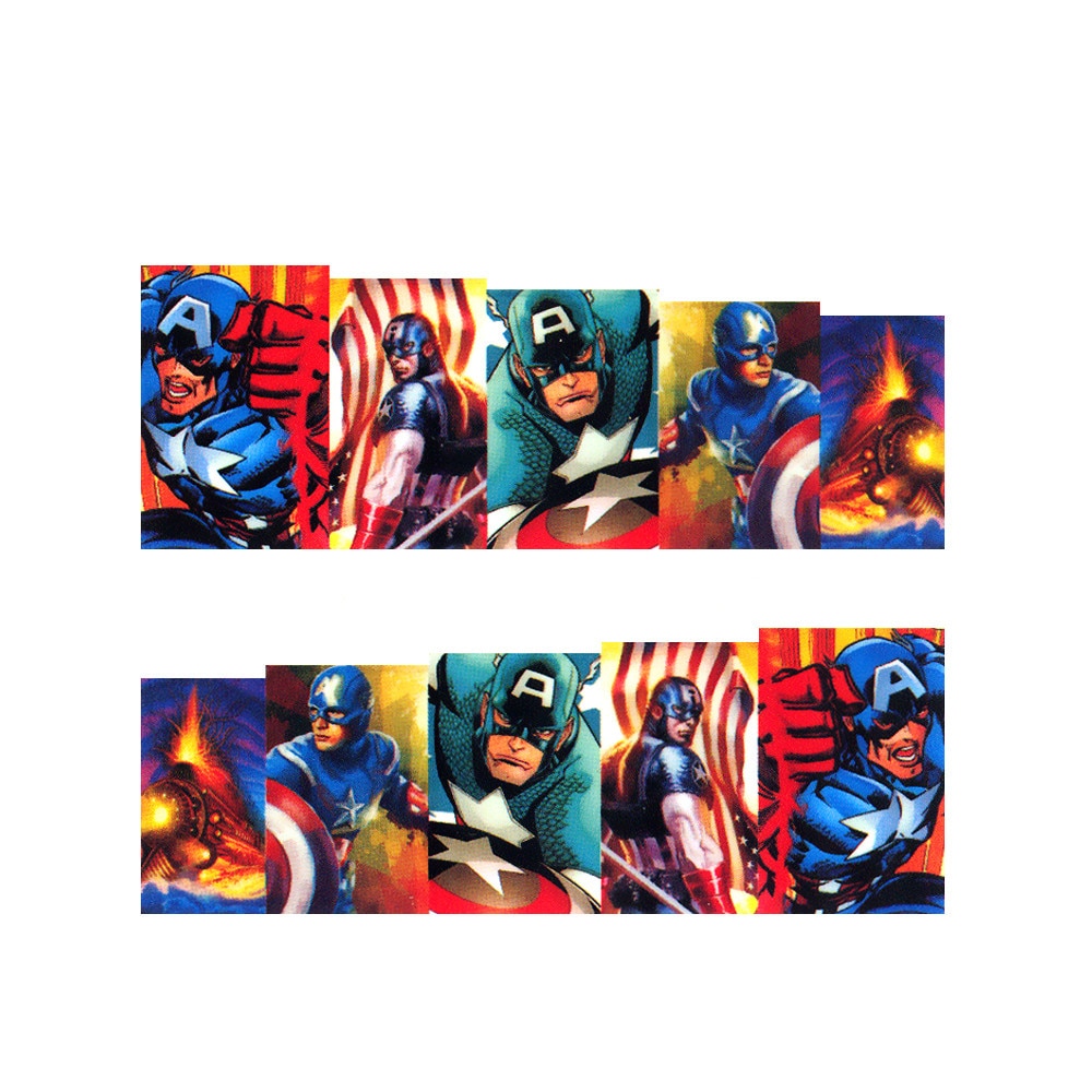 Stickere Unghii Pe Baza De Apa, Super Eroi, Cod LR-705, Brand E-Unghii