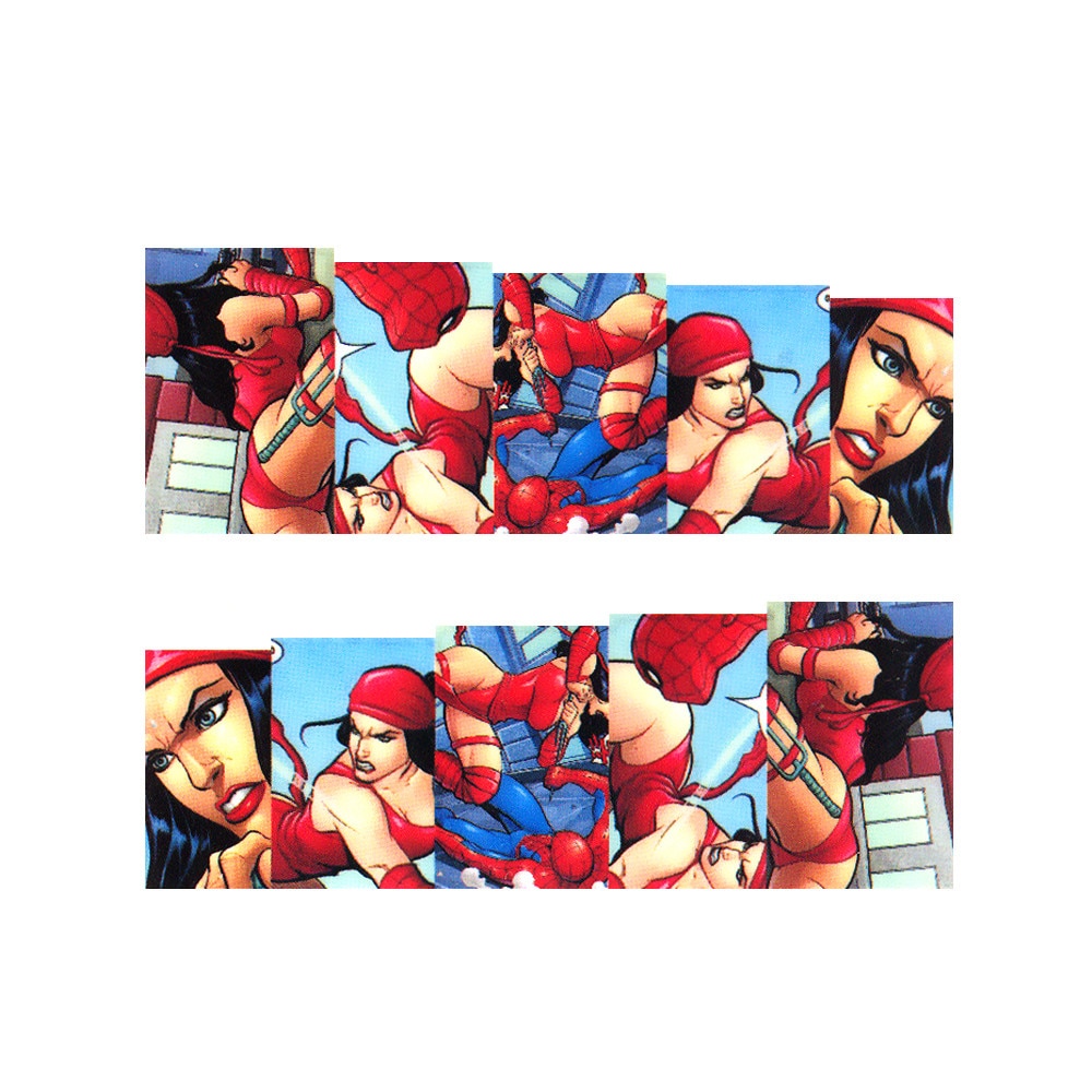 Stickere Unghii Pe Baza De Apa, Super Eroi, Cod LR-708, Brand E-Unghii