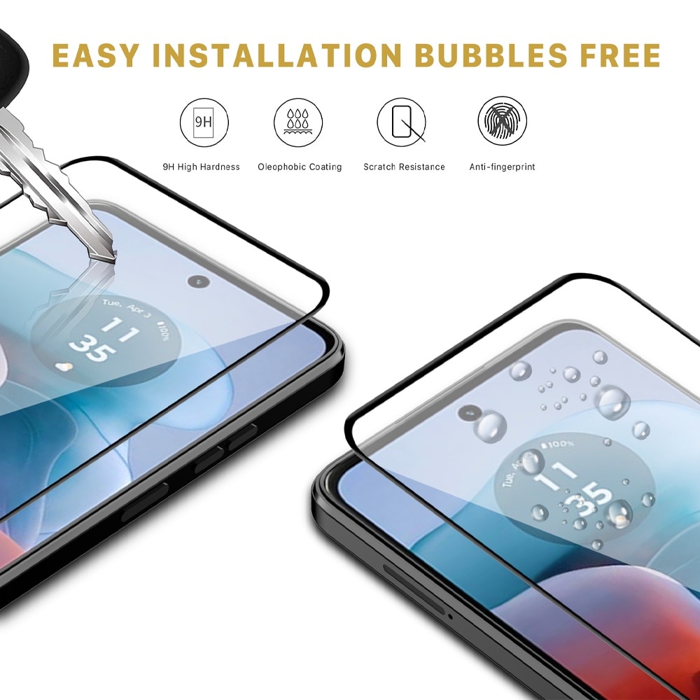 Folie 5D din Sticla Securizata pentru Motorola Edge 60 Pro, Edge-to-Edge Cover, Claritate HD, Ultra OPTCore Protection 9H, Oleophobic, Transparent