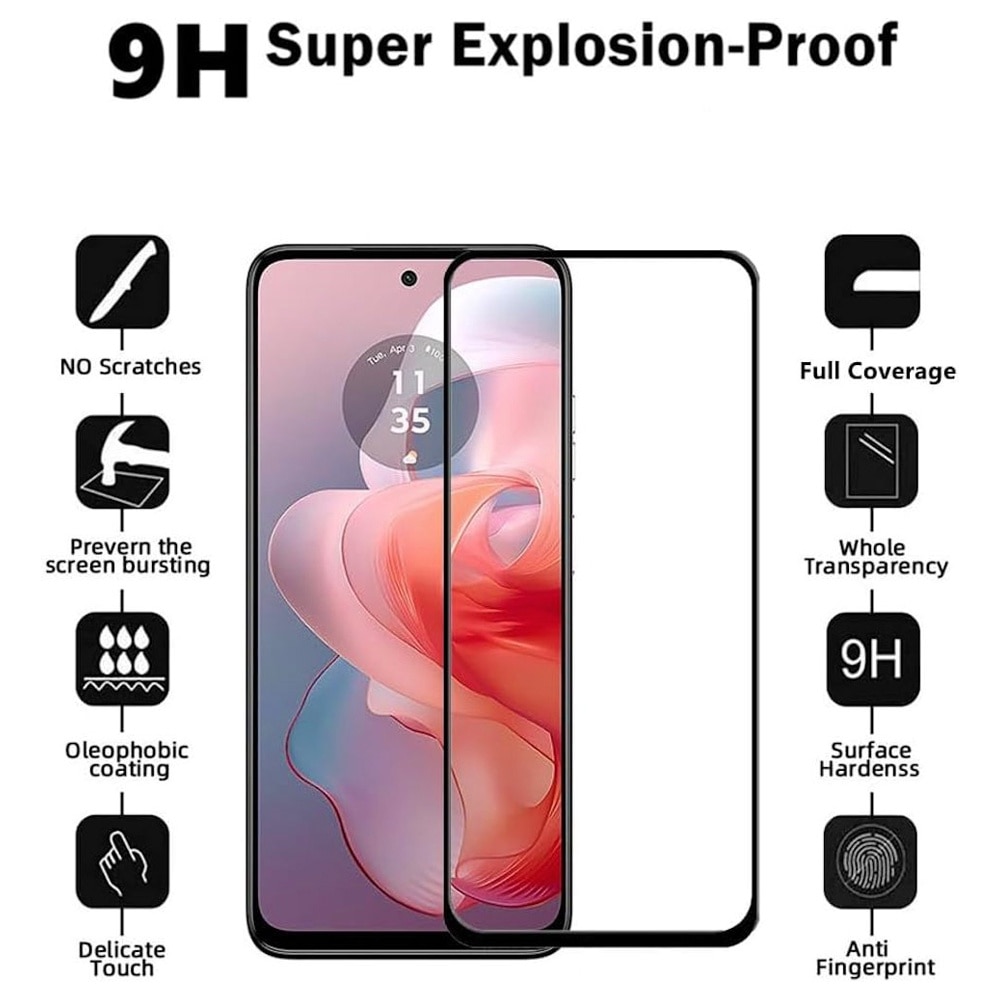 Folie 5D din Sticla Securizata pentru Motorola Edge 60 Pro, Edge-to-Edge Cover, Claritate HD, Ultra OPTCore Protection 9H, Oleophobic, Transparent