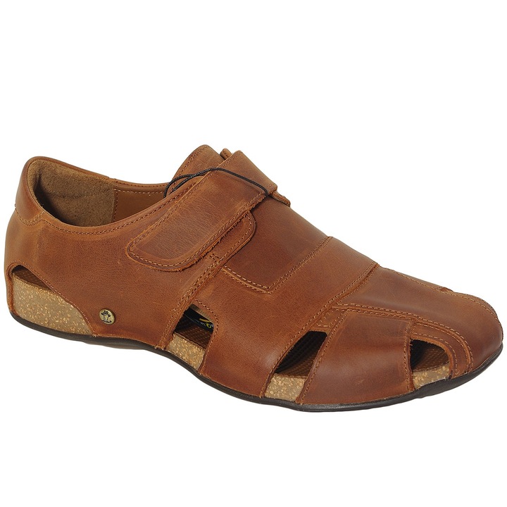 Sandale barbati Panama Jack, piele, maro, marime 41 EU