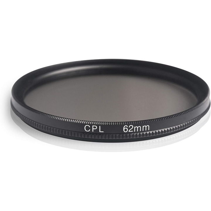 Filtru de polarizare circulara(CPL) Slim de 62mm, design subtire, sticla japoneza, pentru camera