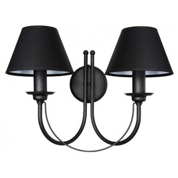 Aplica Lis-Lighting Bona, 2x40W, Negru Aplica Lis-Lighting Bona, 2x40W, Negru