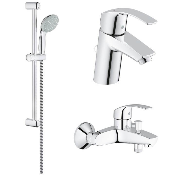 Set promo 3 in 1 pentru cada si dus Grohe Eurosmart New, para cu 1 functie