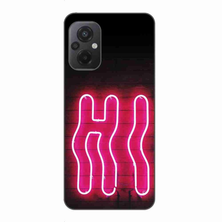 A tok kompatibilis a Xiaomi Poco M5 Silicone Gel Tpu Model Neon Hi modellel