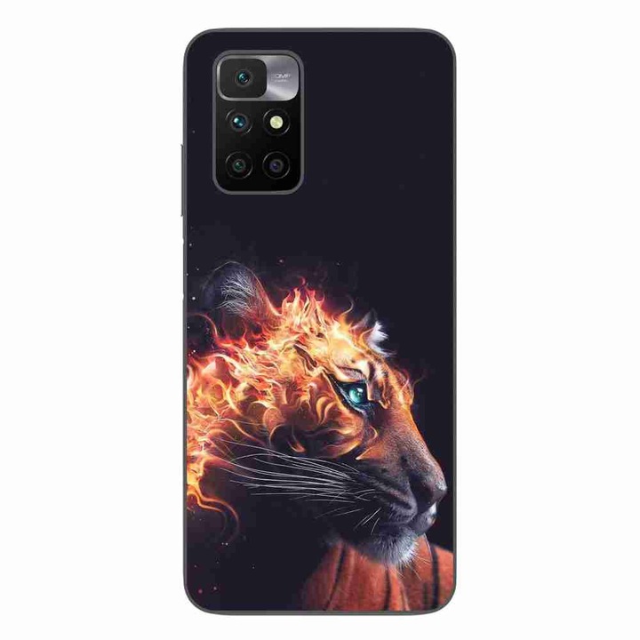 Кейс съвместим с Xiaomi Redmi 10 Silicon Gel Tpu Модел Flameborn Tiger