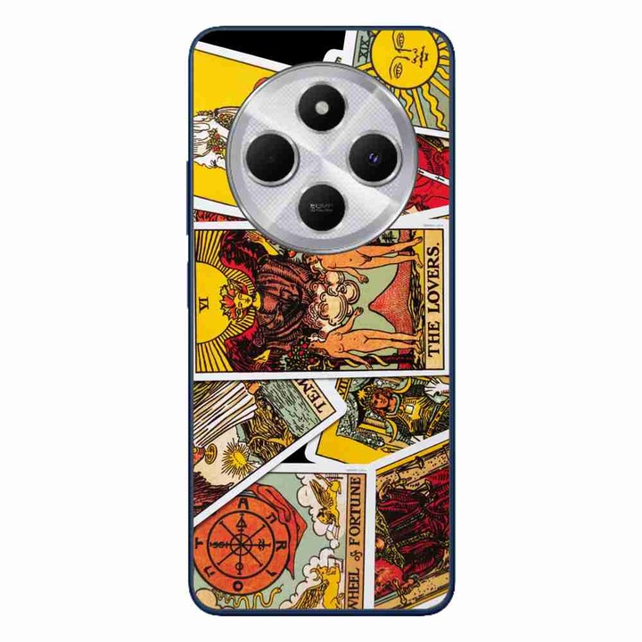 A tok kompatibilis a Xiaomi Redmi 14C Silicone Gel Tpu Tarot Cards Pattern mintájával
