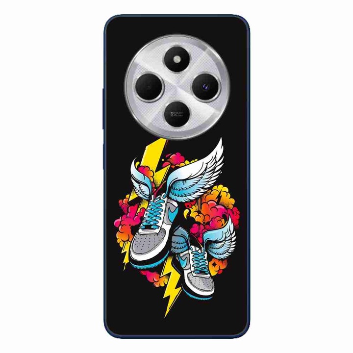 A tok kompatibilis a Xiaomi Redmi 14C Silicone Gel Tpu Fashion Sneakers Pattern mintával