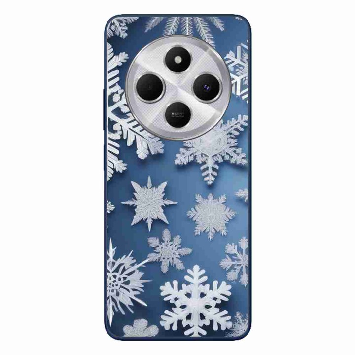 A tok kompatibilis a Xiaomi Redmi 14C Silicone Gel Tpu Snowflake Pattern mintával