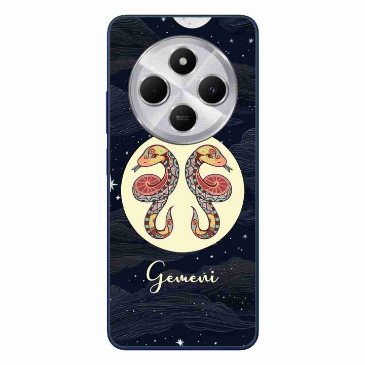 A tok kompatibilis a Xiaomi Redmi 14C Silicone Gel Tpu Pattern Horoscope Gemini termékkel