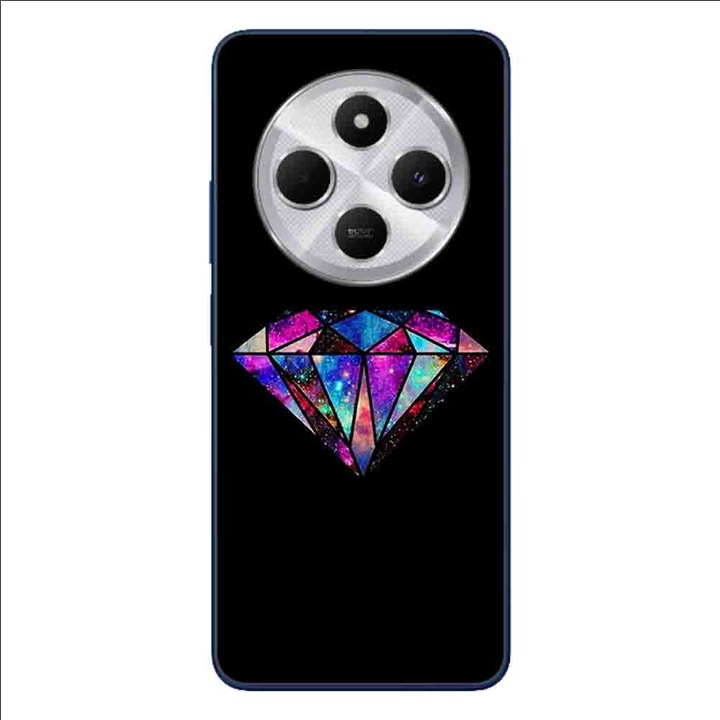 A tok kompatibilis a Xiaomi Redmi 14C Silicon Gel Tpu Diamond Black modellel