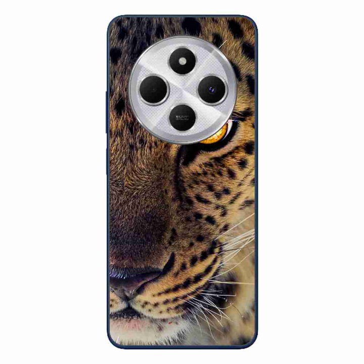 A tok kompatibilis a Xiaomi Redmi 14C Silicone Gel Tpu Leopard Pattern mintával