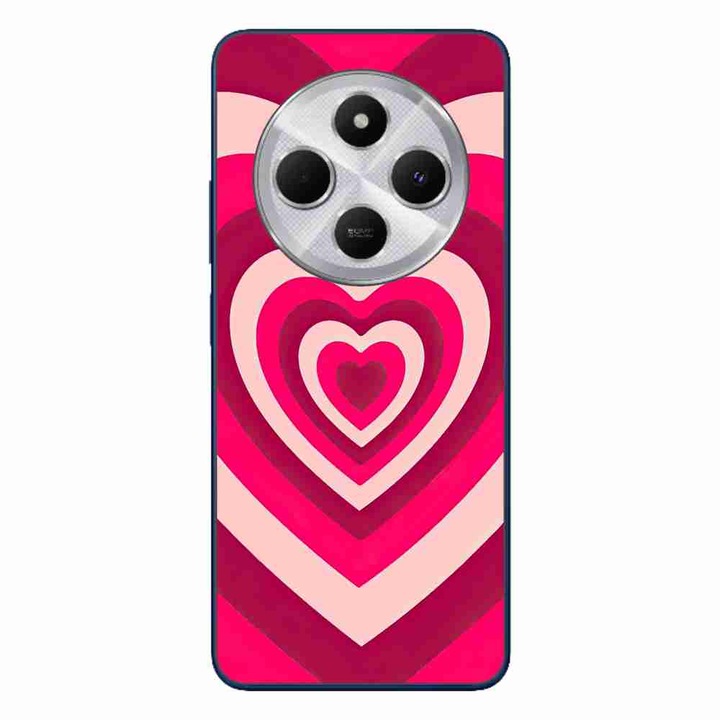 A tok kompatibilis a Xiaomi Redmi 14C Silicon Gel Tpu mintás Powerpuff Girls Heart Deep Pink termékkel