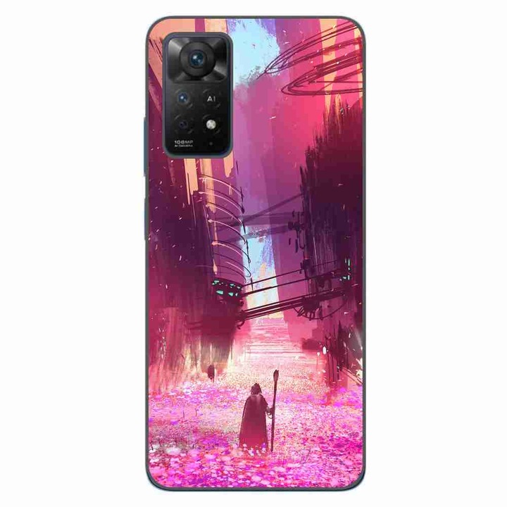 Калъф, съвместим с Xiaomi Redmi Note 11 Pro 4G, 5G Silicone Gel Tpu Fantasy Wizard Pattern