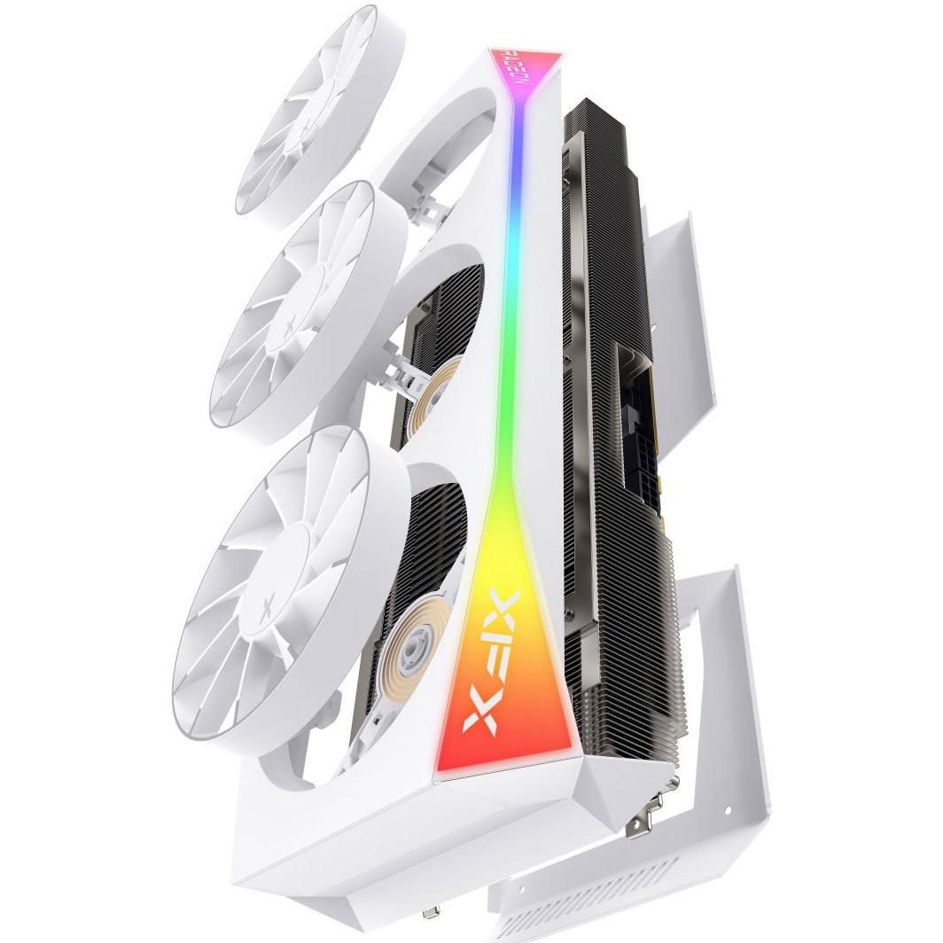 Placa video XFX Mercury AMD Radeon RX 9070XT OC White Magnetic Air