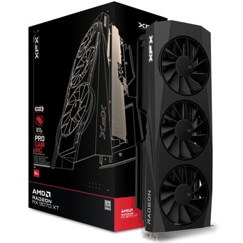 Placa video XFX Quicksilver AMD Radeon RX 9070XT Gaming Edition, 16GB GDDR6, 256-bit