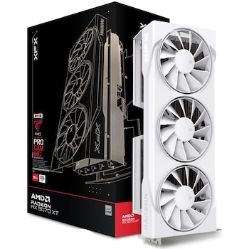 Placa video XFX Swift AMD Radeon RX 9070XT White Triple fan Gaming Edition, 16GB GDDR6, 256-bit