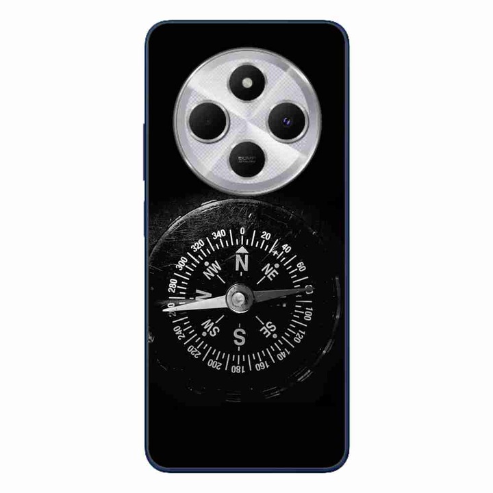 A tok kompatibilis a Xiaomi Redmi 14C Silicone Gel Tpu Vintage Compass mintával