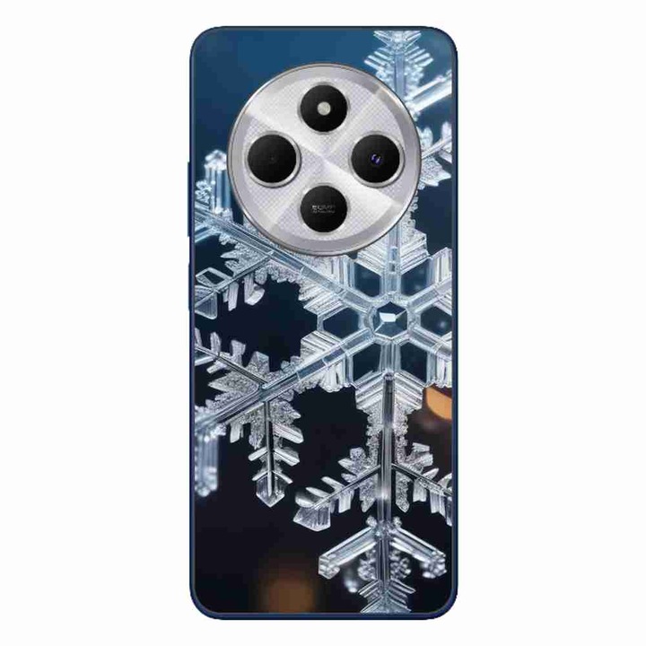 A tok kompatibilis a Xiaomi Redmi 14C Silicon Gel Tpu Model Big Snowflake modellel
