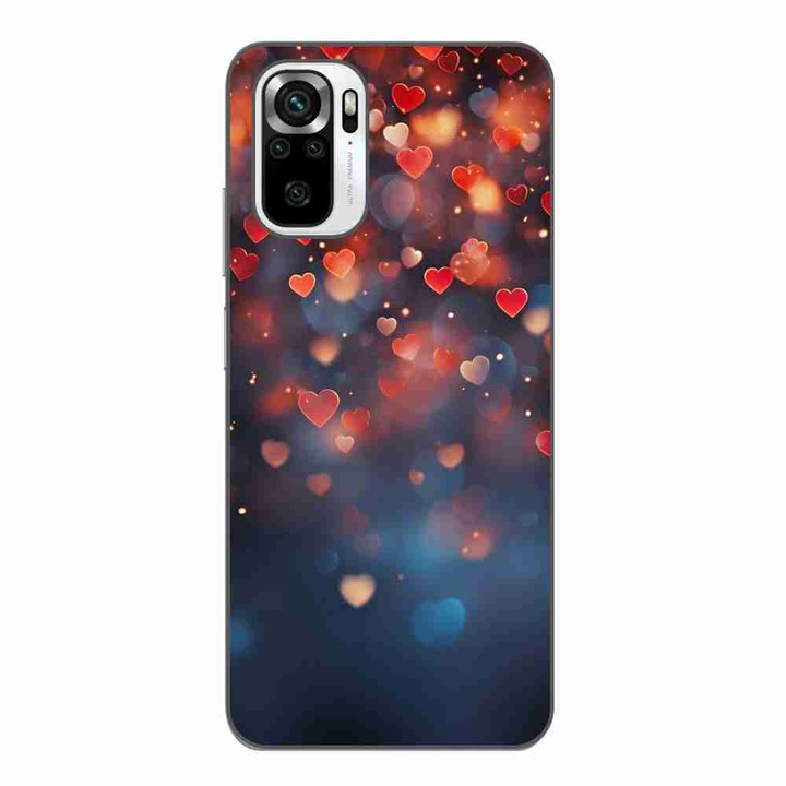 A tok kompatibilis a Xiaomi Redmi Note 10S szilikongél Tpu mintás Valentin-kártyákkal Vintage