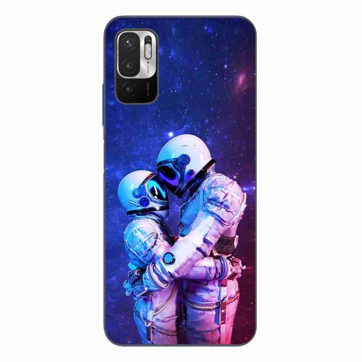 A tok kompatibilis a Xiaomi Redmi Note 10 5G Silicon Gel Tpu Model Astronauts Couple készülékkel