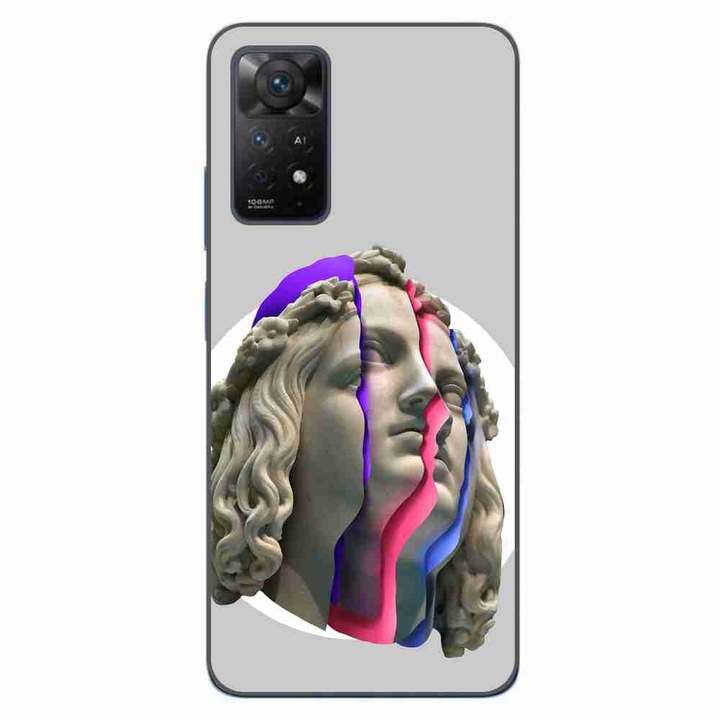 Калъф, съвместим с Xiaomi Redmi Note 11 Pro 4G, 5G Silicon Gel Tpu Pattern Neon Ruins