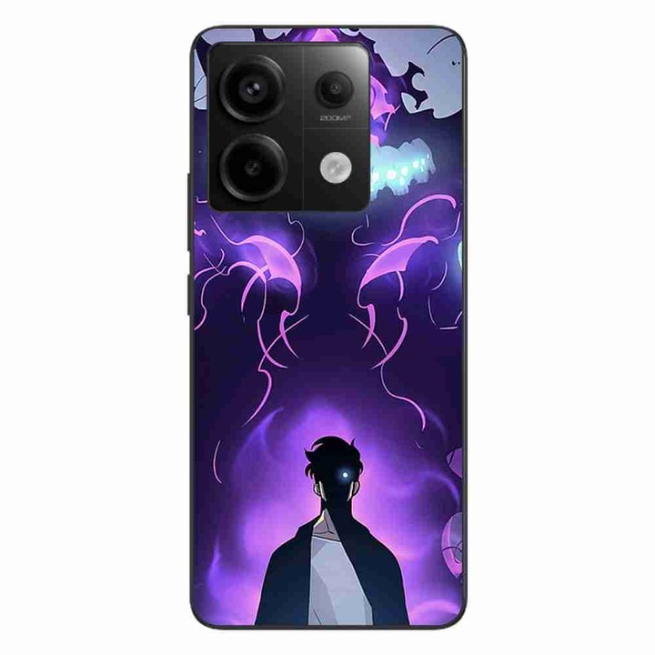 Калъф, съвместим с Xiaomi Redmi Note 13 Pro 5G силиконов гел Tpu модел Solo Leveling Demon