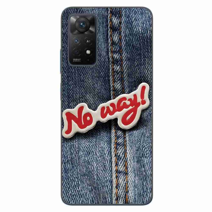 Калъф, съвместим с Xiaomi Redmi Note 11 Pro 4G, 5G Silicon Gel Tpu Модел No Way Jeans
