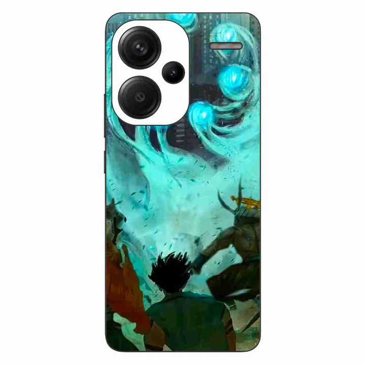 A tok kompatibilis a Xiaomi Redmi Note 13 Pro Plus Silicone Gel Tpu modellel Satoru vs Sukuna