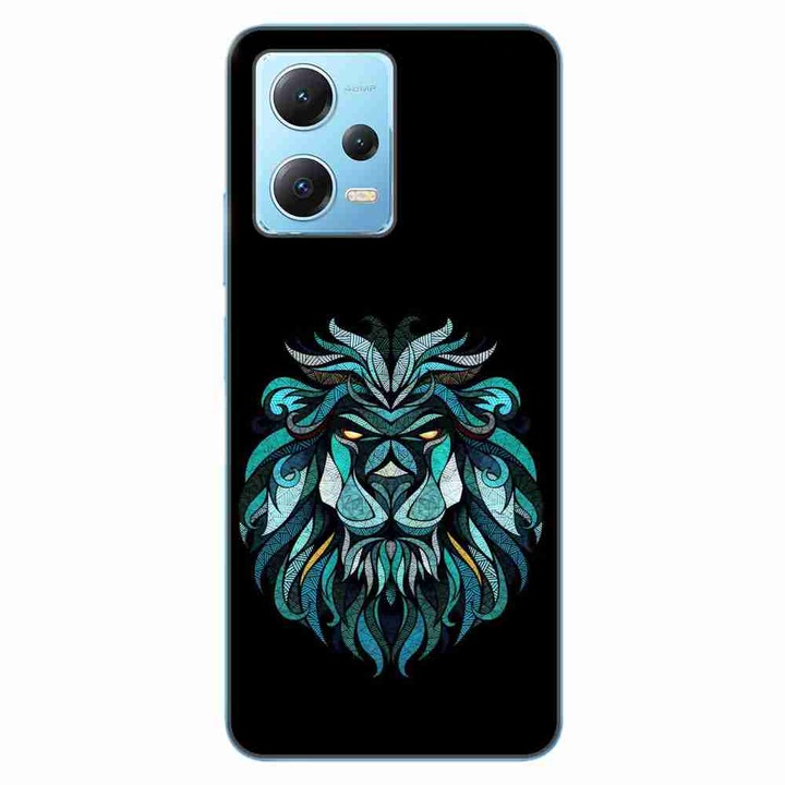 A tok kompatibilis a Xiaomi Redmi Note 12 5G szilikongél Tpu Pattern Abstract Lion termékkel