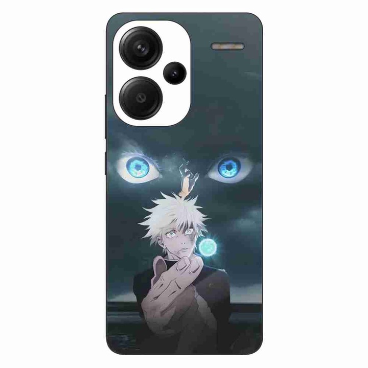 A tok kompatibilis a Xiaomi Redmi Note 13 Pro Plus Szilikon Gel Tpu Pattern Jujutsu Kaisen Six Eyes termékkel