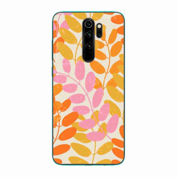 A tok kompatibilis a Xiaomi Redmi Note 8 Pro Silicone Gel Tpu Pattern Summer Leaves termékkel