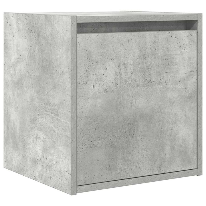 Noptiera de perete vidaXL, gri beton, 38x34x40 cm, 6.85 Kg
