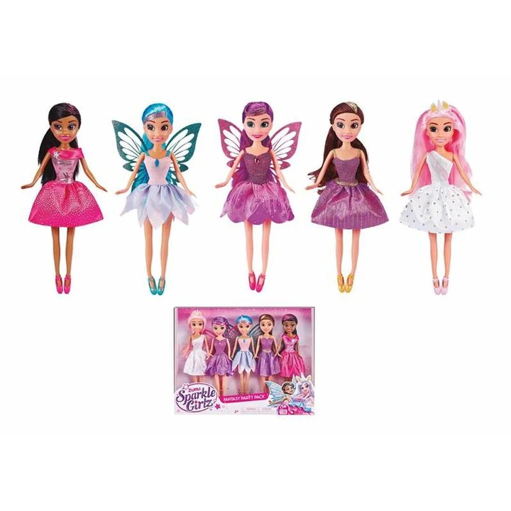 Комплект кукли Sparkle Girlz, 5 части, 25 см, принцеса, многоцветни