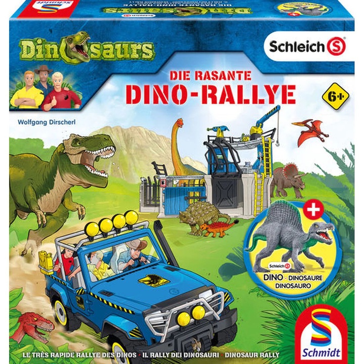 Настолна игра Schmidt Spiele Dino-Rallye, за 4 играча, възраст 5+