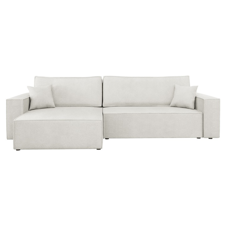 Coltar cu functie de dormit Kasjusz Maxi, MIRJAN24, gri deschis, 145x272x82 cm