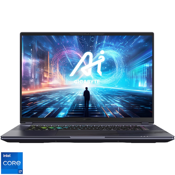 Laptop Gaming Gigabyte AORUS 16X ASG cu procesor Intel® Core™ i7-14650HX pana la 5.2GHz, 16'', WQXGA, 165Hz, 16GB DDR5 RAM, 1TB SSD, Nvidia RTX 4070 8GB GDDR6, Win11 Home, Black