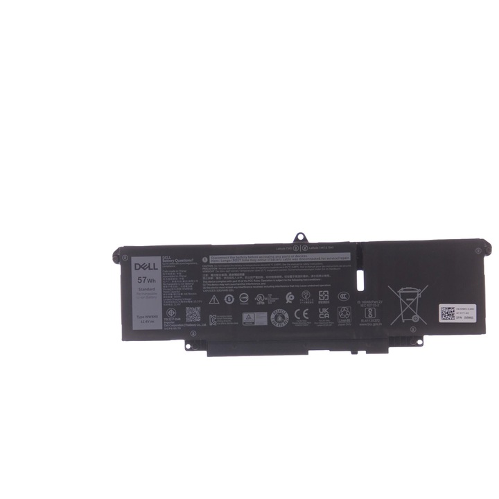 Baterie laptop Dell WW8N8 5715063280522, 11,4V, 57Wh, pentru Latitude 7340 7440 7640
