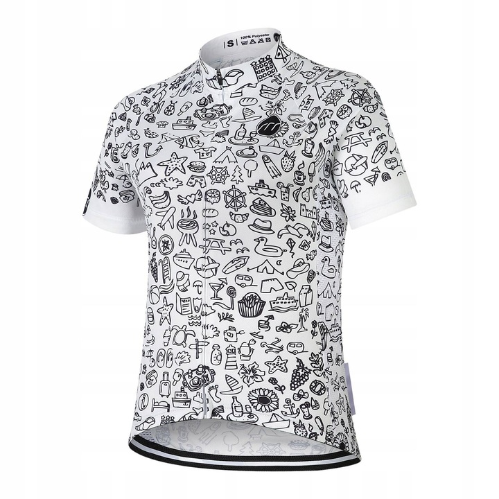 Madani férfi sportpóló, légáteresztő, gyorsan száradó, színe: fekete fehér, speciális 3D szövet