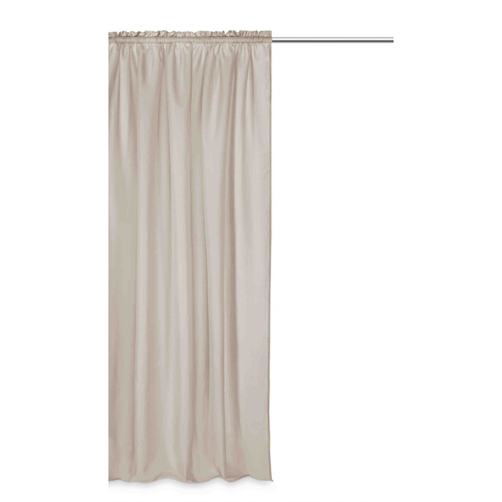 Függöny, 140x270cm, bézs
