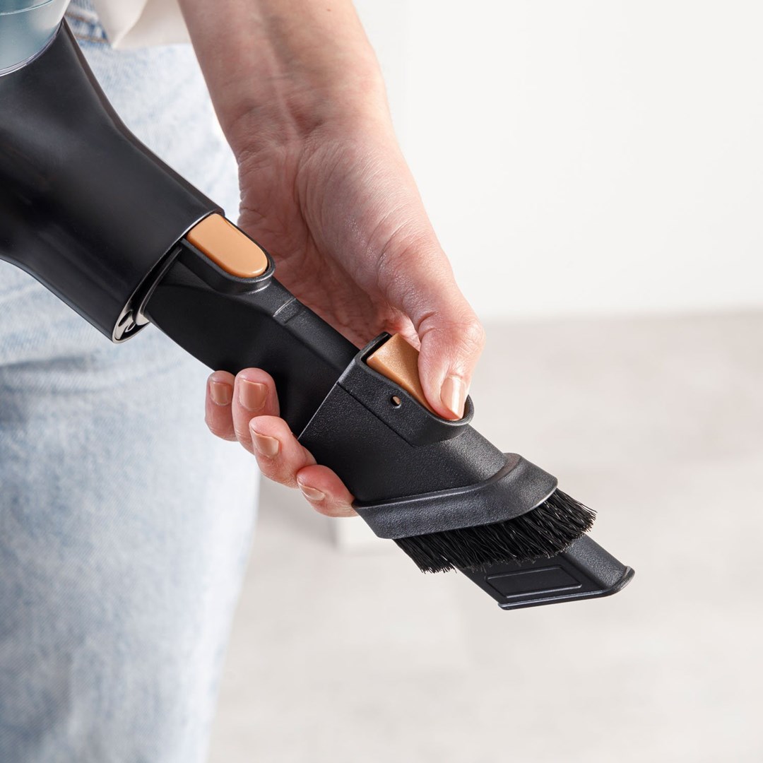 Aspirator fara fir Taurus Homeland Ideal, 150W, 3 etape filtrare, negru-albastru, 500ml