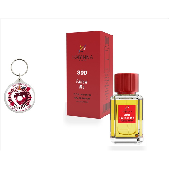 Set Apa de Parfum Lorinna Paris Parfum Follow Me, 50 ml, de dama si breloc esentele tari se tin in sticlute mici