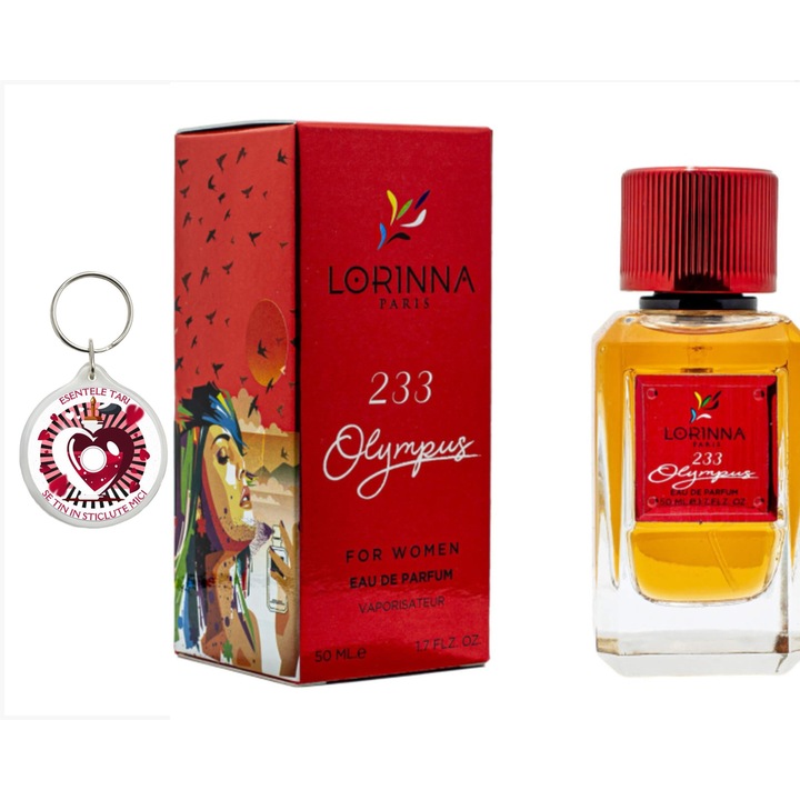 Set Apa de Parfum Lorinna Paris Parfum Olympus, 50 ml, de dama si breloc esentele tari se tin in sticlute mici