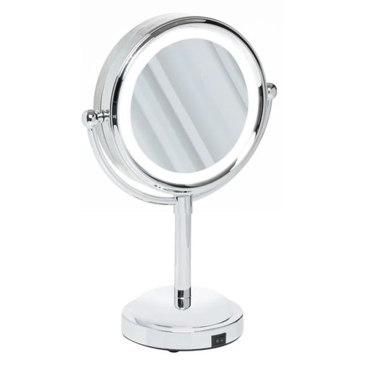 Oglinda dubla cu marire si 10 becuri LED, Rotire 360 grade