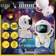 Proiector de stele Astronaut GALAXIA® – Lampa de Noapte pentru Copii, Proiectie 360°, 3D, HD, LED, Alb