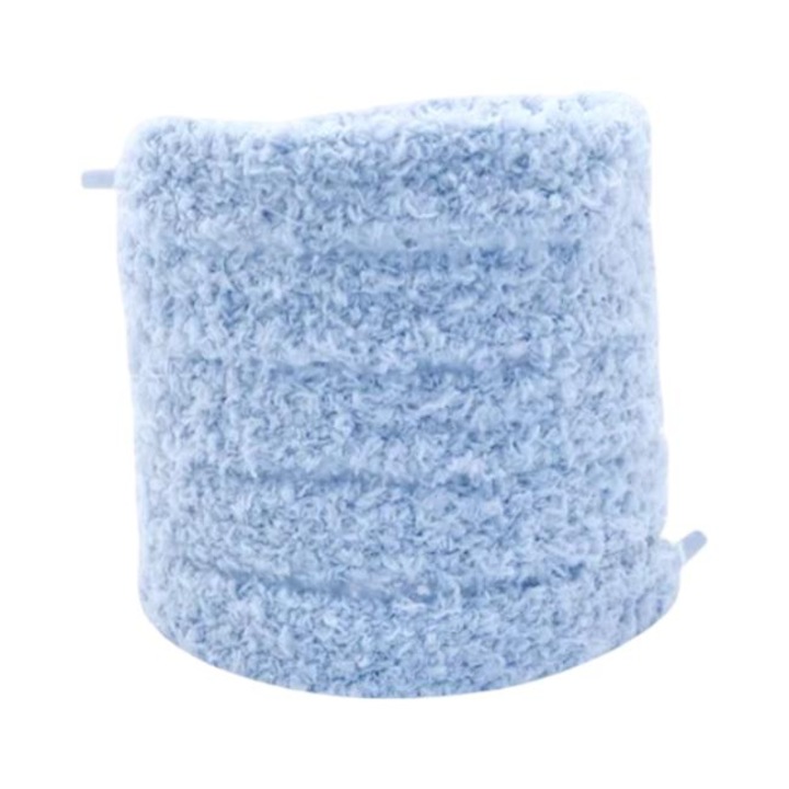 Set sireturi pufoase albastru deschis, 2.2cm latime, 140 lungime